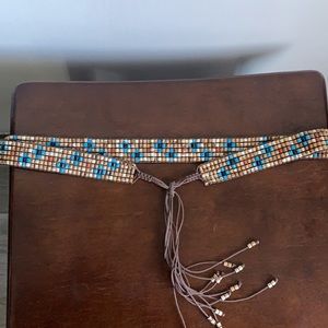 Brazilian Handmade Colorful Beaded Belt Size M